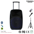 15 Inches PA Outdoor DJ Speaker with Blue LED Light